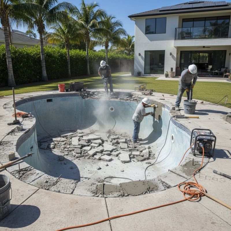 Poolside Concrete Repair